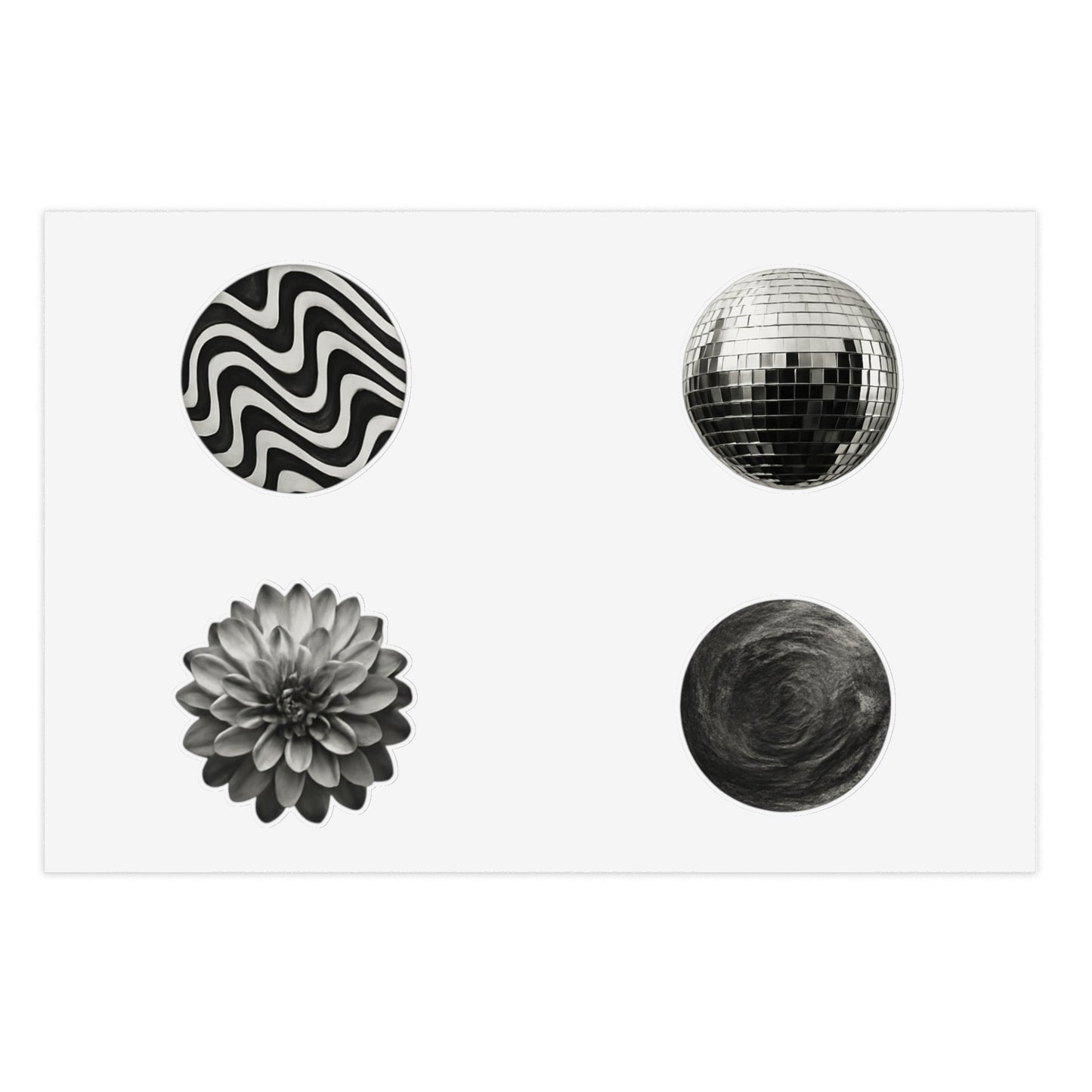 Black & White Wetbottle Stickers