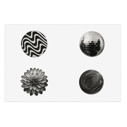 Black & White Wetbottle Stickers